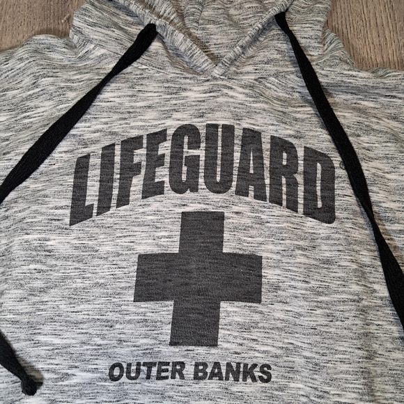 Lifeguard Outer Banks Adult Hooded Sweatshirt X Large Heathered Grey Official - Picture 2 of 9